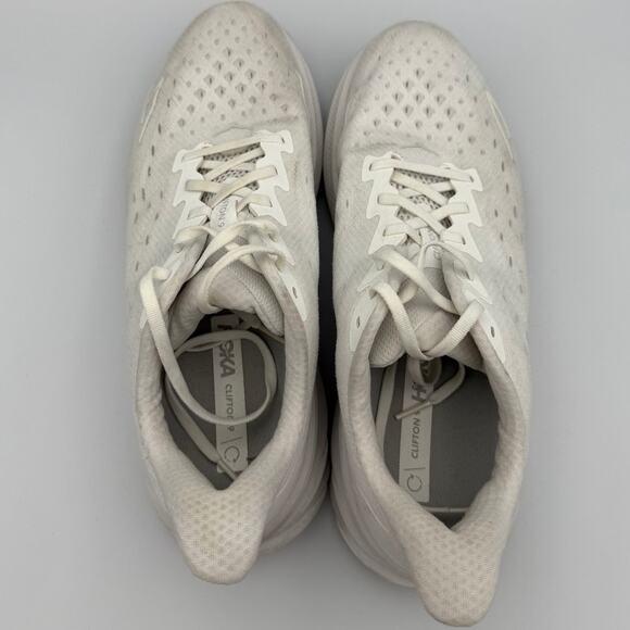 Hoka Clifton 9 Running Shoes White Size 12B